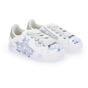 Monnalisa Rose Glitter Sneakers Girls 8T (EU 27)‎ Made in Italy NWOT Designer